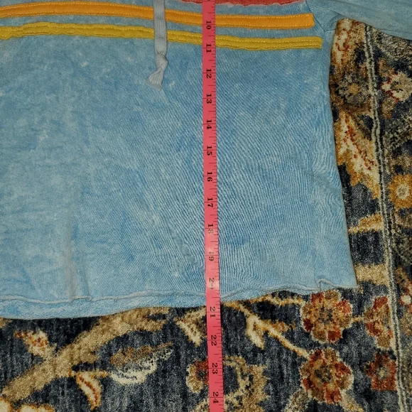 Vintage Havana Blue Terry Cloth Hoodie - Picture 7 of 9